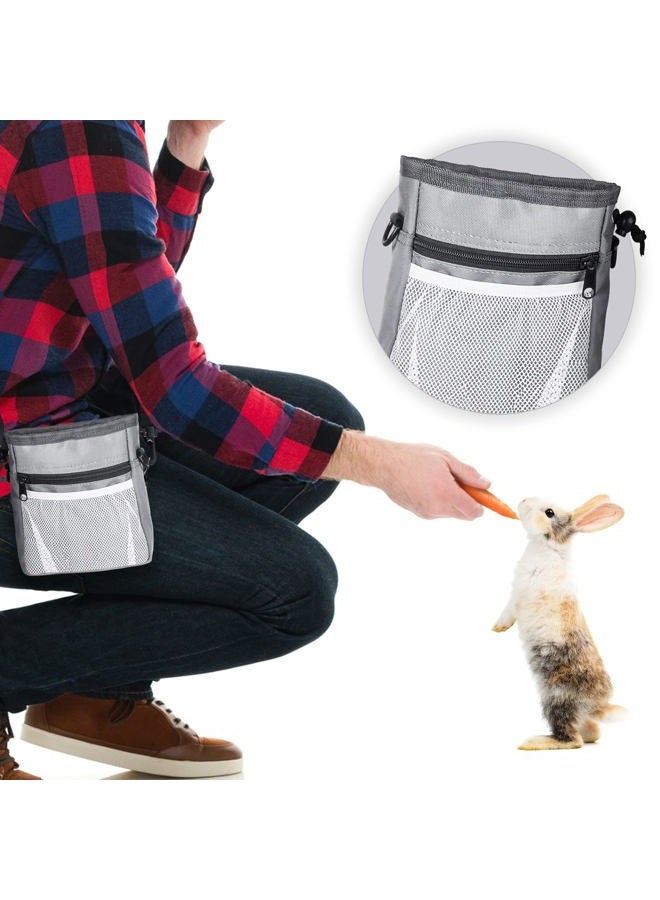 SunGrow Dog, Ferret & Parrot Training Pouch, Training Bag for Treats, Kibbles, Toys & Accessories, Gray, Multiwear and Weather-Proof - Image 3