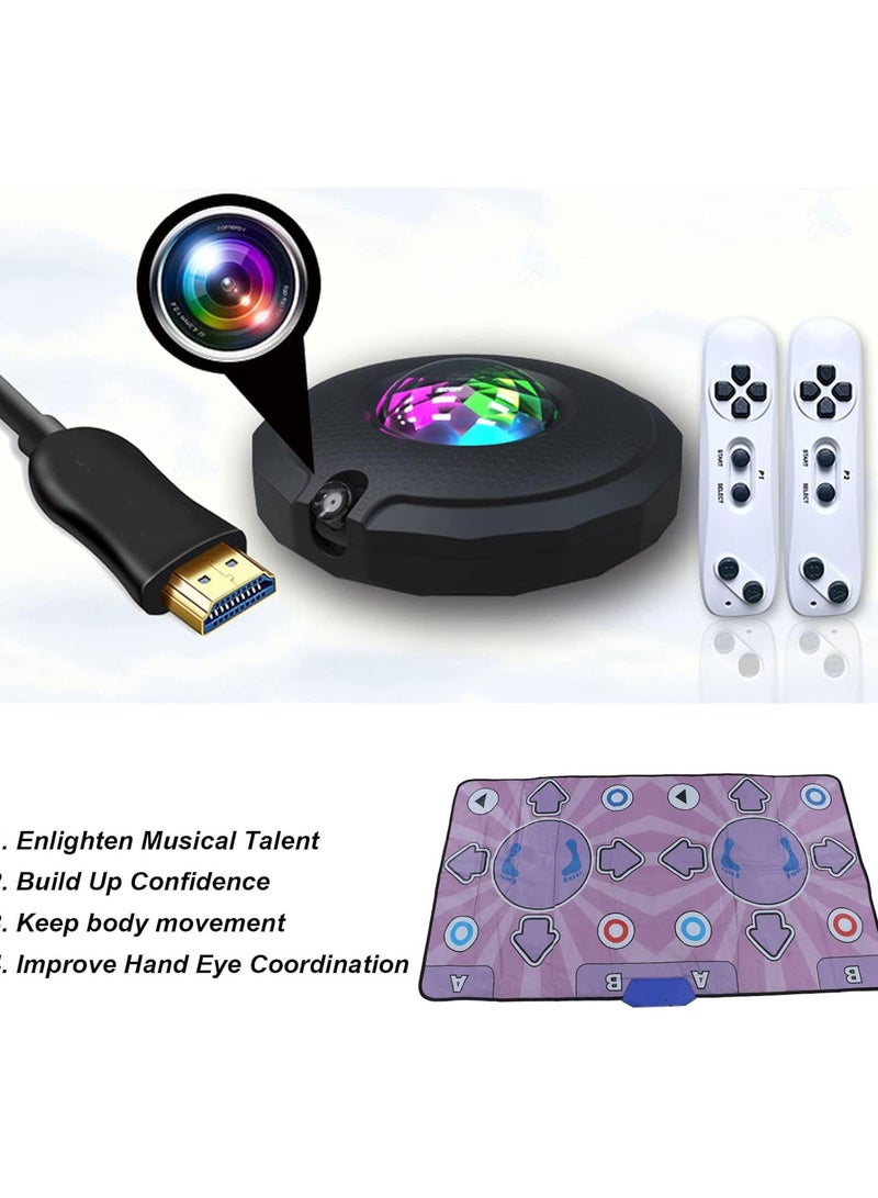 GGOOT Dance Mat Gift for Girls Boys, Double Dancing Game for Kids and Adults, LED Light HD 2 Player High Sensitivity Dance Step Play Pad With AR Camera, Christmas Birthday Gifts - Image 4