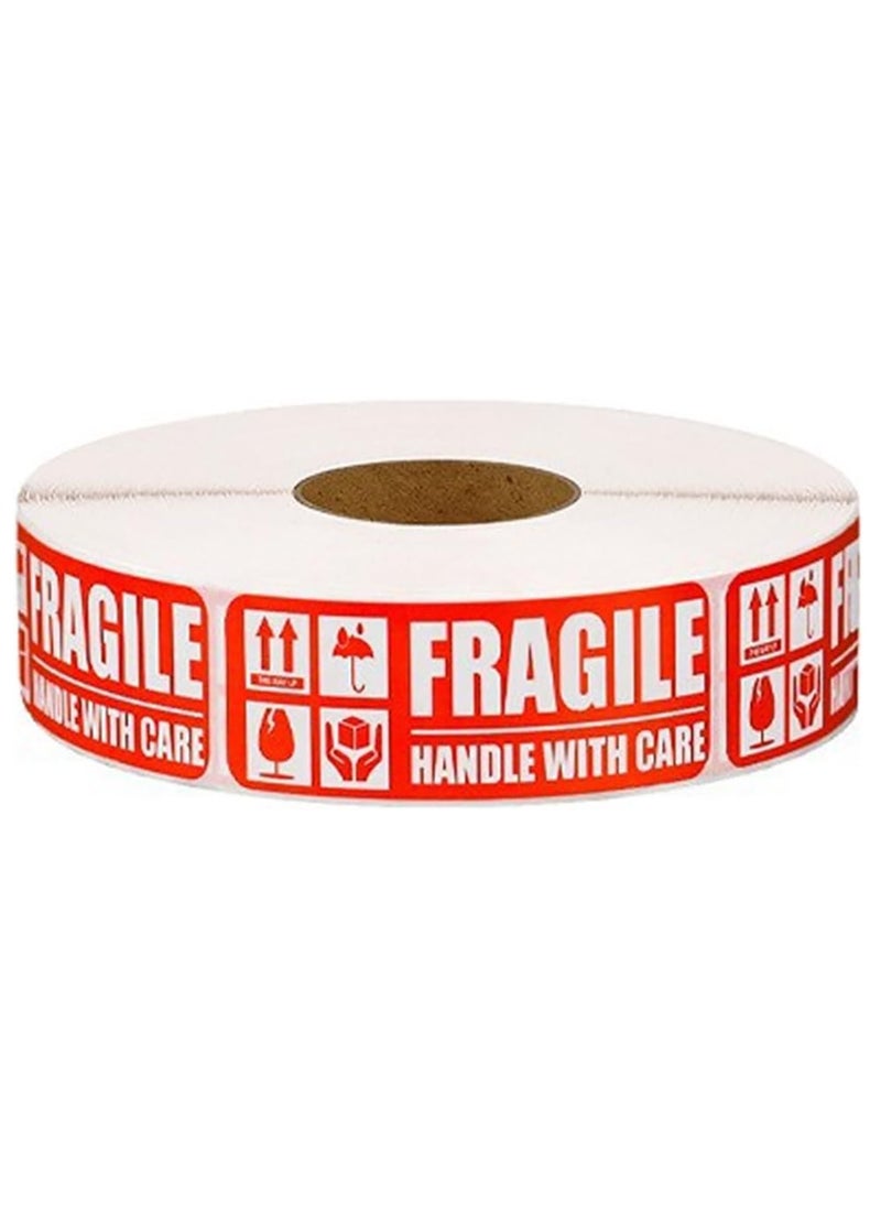 2000pcs Fragile Stickers (3 x 1 inch) Self Adhesive, Small Handle With Care Warning Labels for Shipping and Moving (2 Rolls=2000 Labels)