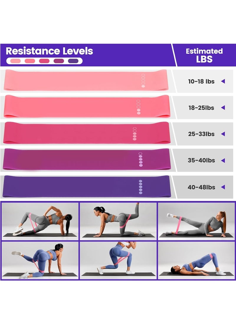 أوزيغالور مجموعة أساسيات حلقة بيلاتيس للنساء، مجموعة معدات التمرين المنزلي مع كرة 9.8 بوصة، أشرطة مقاومة، دائرة سحرية، ملحقات - Image 4