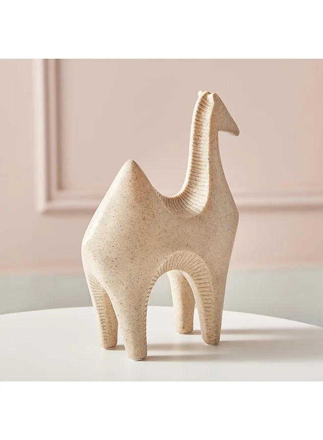 Home Box Luxe Polyresin Terracota Camel Accent 15.5 x 19.5 x 6.5 cm
