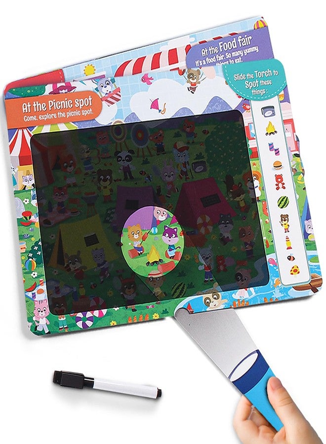 FIRSTCRY INTELLISKILLS مصباح ورقي سحري فاخر من إنتليس سكيلز مع مجموعة أنشطة البحث عن الأشياء للأطفال، ألعاب تعليمية وتفاعلية للأولاد والبنات، لعبة ذهنية للأطفال، بطاقة تفاعلية، هدية عيد ميلاد، مناسبة للأطفال من عمر 3 سنوات فما فوق - Image 1