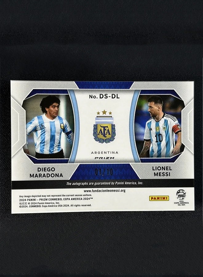 Panini Lionel Messi Diego Maradona Signature Football Card Autographed Trading Card Collector’s Edition Sports Memorabilia for Fans and Collectors - Image 4