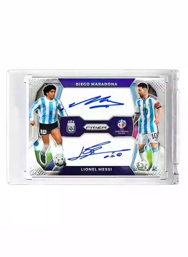 Panini Lionel Messi Diego Maradona Signature Football Card Autographed Trading Card Collector’s Edition Sports Memorabilia for Fans and Collectors - Image 2