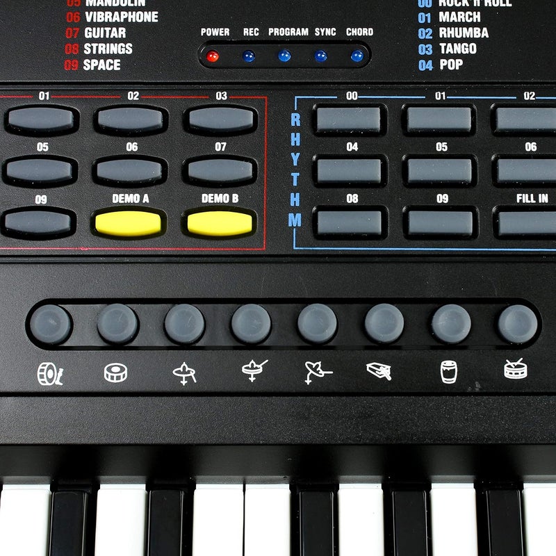 RockJam 49 Key Keyboard Piano,Sheet Music Stand, Piano Note Stickers & Simply Piano Lessons - Image 3