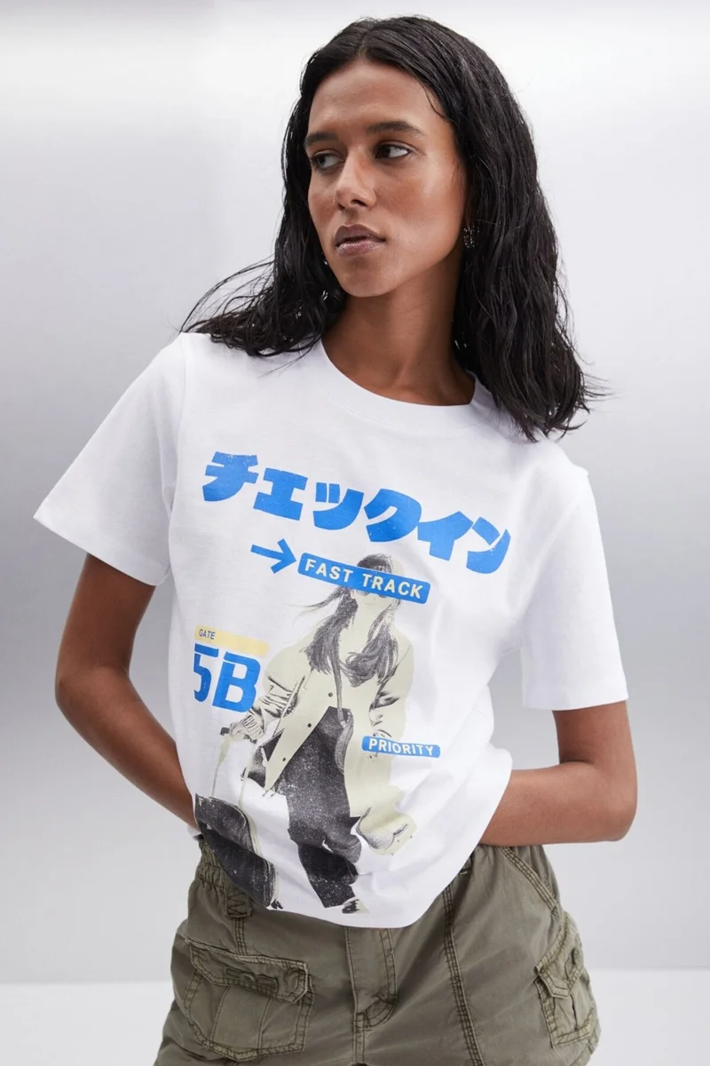 جريميلانج NIALL 100% Cotton Women's T-Shirt White T-Shirt