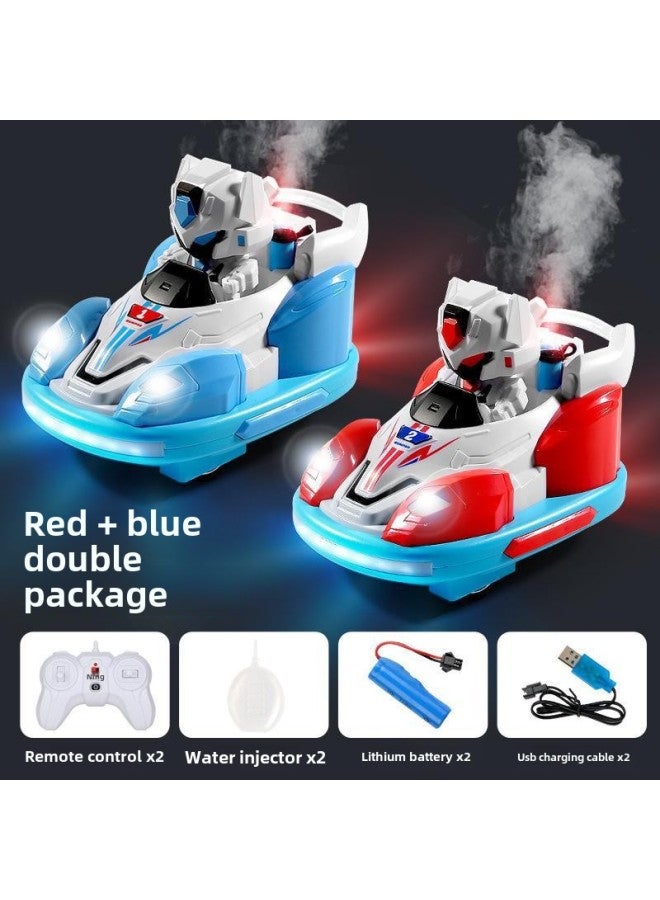 Loquat 2024 Remote Control Drift Collision Kart Battle Bumper Car With Light Spray Car Parent-child Toy-Color:MD562 Two Models-blue And Red - Image 1