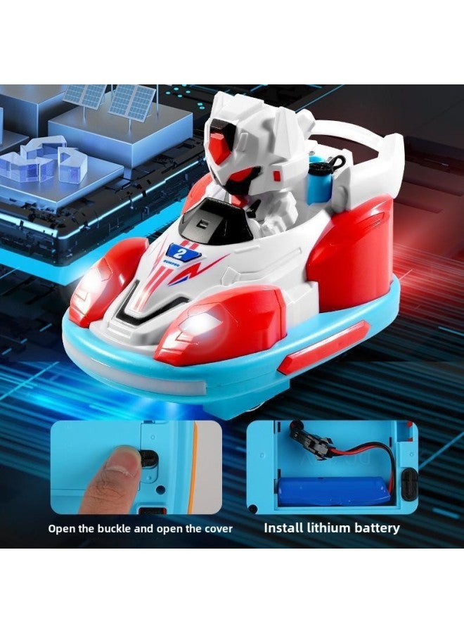 Loquat 2024 Remote Control Drift Collision Kart Battle Bumper Car With Light Spray Car Parent-child Toy-Color:MD562 Two Models-blue And Red - Image 3