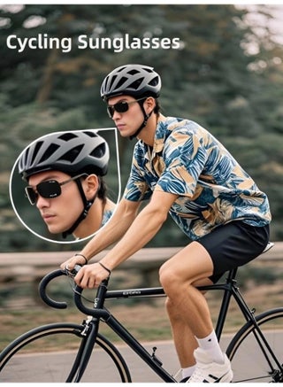 Men Driving Polarized Sunglasses ,Cycling Sunglasses,with UV 400 Protection Sun Glasses Black Gold - view 3