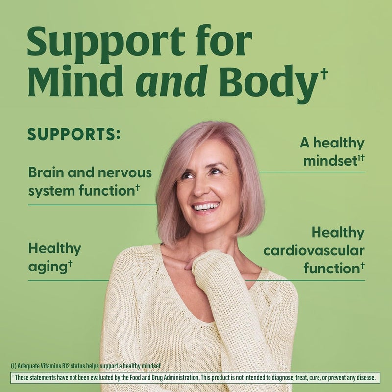 MegaFood Extra Strength Methyl B12 Vitamins Bioavailable Vitamin B12 3000mcg Per Serving Supports Energy Metabolism  Nervous System Health Beet Root Vegan Gluten Free 90 Capsules 90 Servings - Image 4