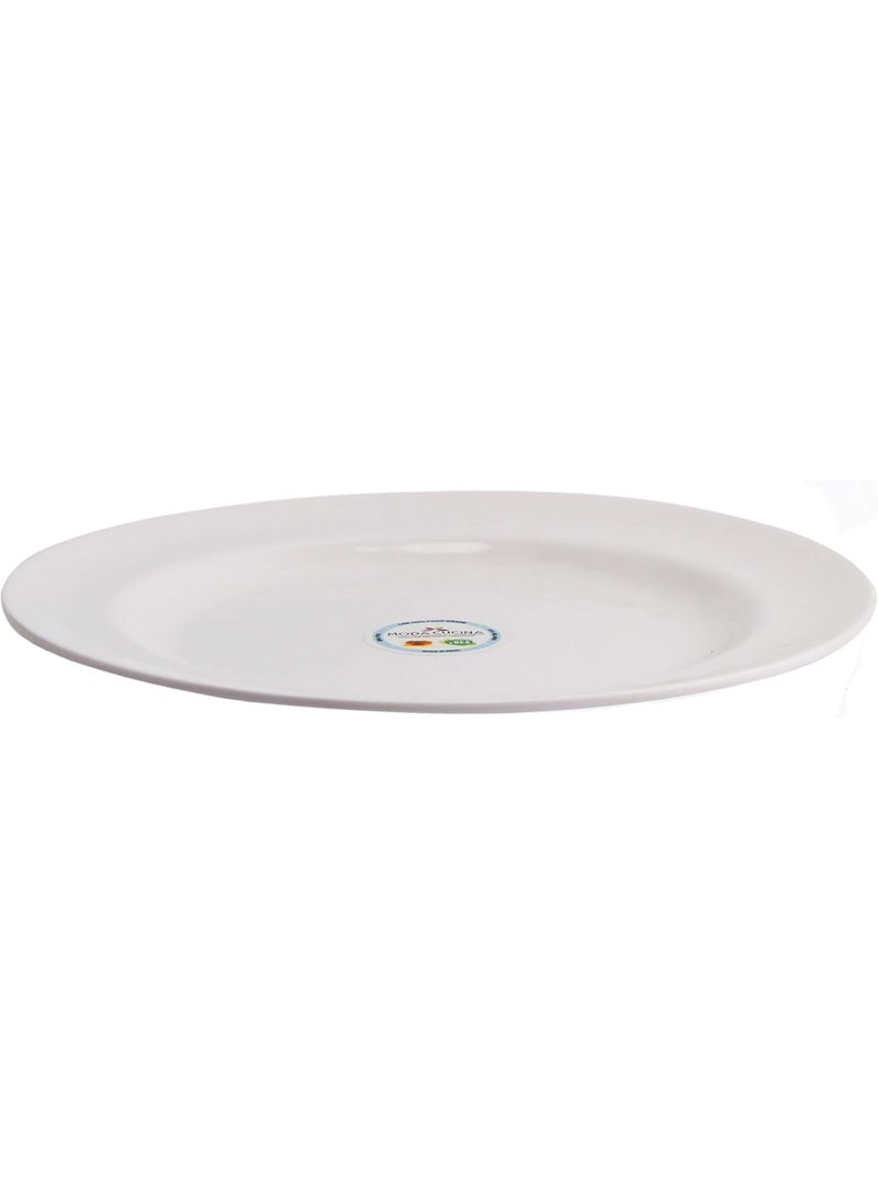 Moda Cucina Melamine Hammered Finish Dessert Plate 20cm White | Durable Serving Plate, ESMA Approved - Image 1