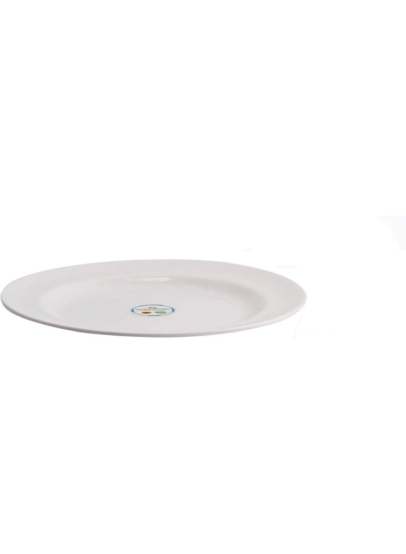 Moda Cucina Melamine Hammered Finish Dessert Plate 20cm White | Durable Serving Plate, ESMA Approved - Image 2
