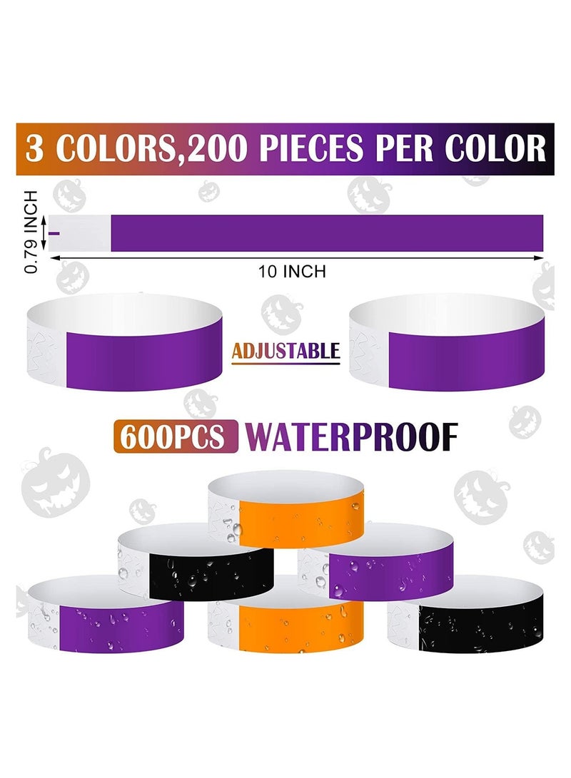 600pcs Neon Wristbands Waterproof Paper Bracelets Event Colorful Wrist Party Bands Armbands for Events Festivals Concerts - Image 3