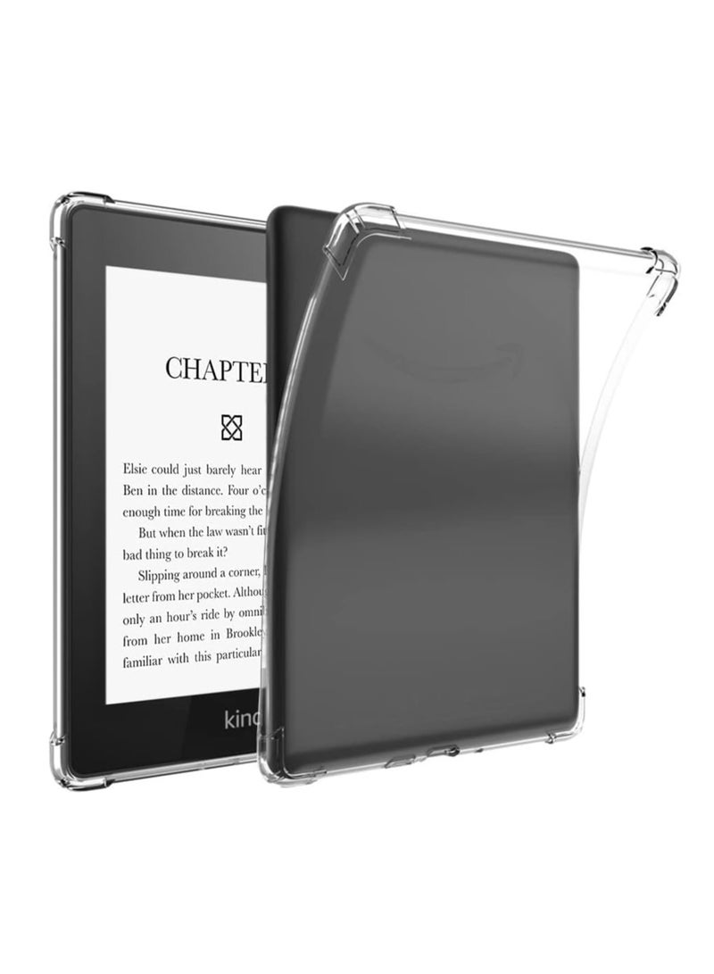 غطاء شفاف للغاية لجهاز Kindle Paperwhite الجديد كليًا (الجيل الحادي عشر - 2021، 6.8 بوصة) أو Kindle Paperwhite Signature Edition، غطاء سيليكون رقيق مقاوم للصدمات (شفاف)  - Image 1