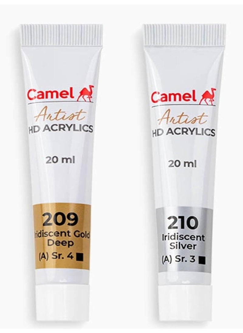 camel Camel Artist HD Acrylic Colour Set 20ml, 14 Shades (Multicolour)  - Image 3