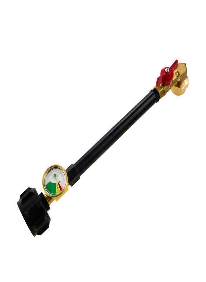 Lemfema QCC1 Propane Refill Adapter, Propane Refill Coupler with ON-Off Control Valve, for Camping Grill 1lb Propane Bottle Tank from 5-40LBS Cylinder, with 4Pcs Bottle Thread Protection Cap - Image 1