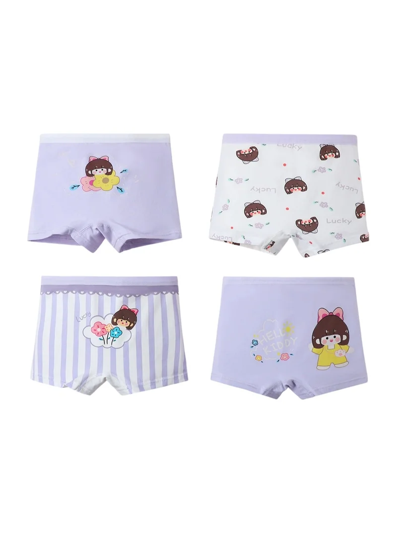 Bidani Pure Cotton Soft Comfort Panties – 4 PC Girl