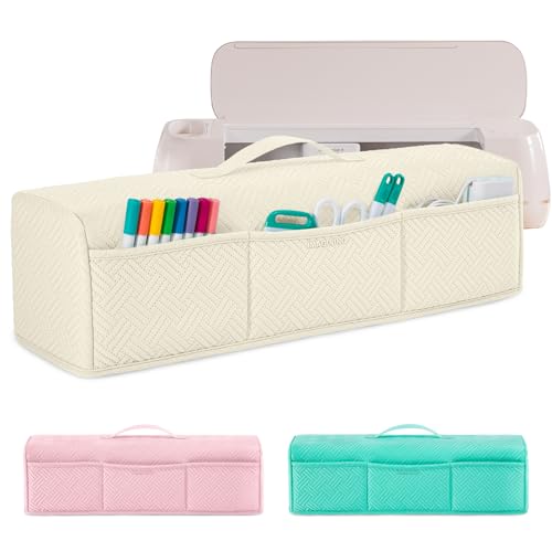 IMAGINING Stretchy & Washable Padded Dust Cover Compatible with Cricut Maker 3, Maker 4, Explore Air 2, Explore 3, Explore 4 Machines – with Pockets for Cricut Accessories and Suppliers, Tools - Image 1