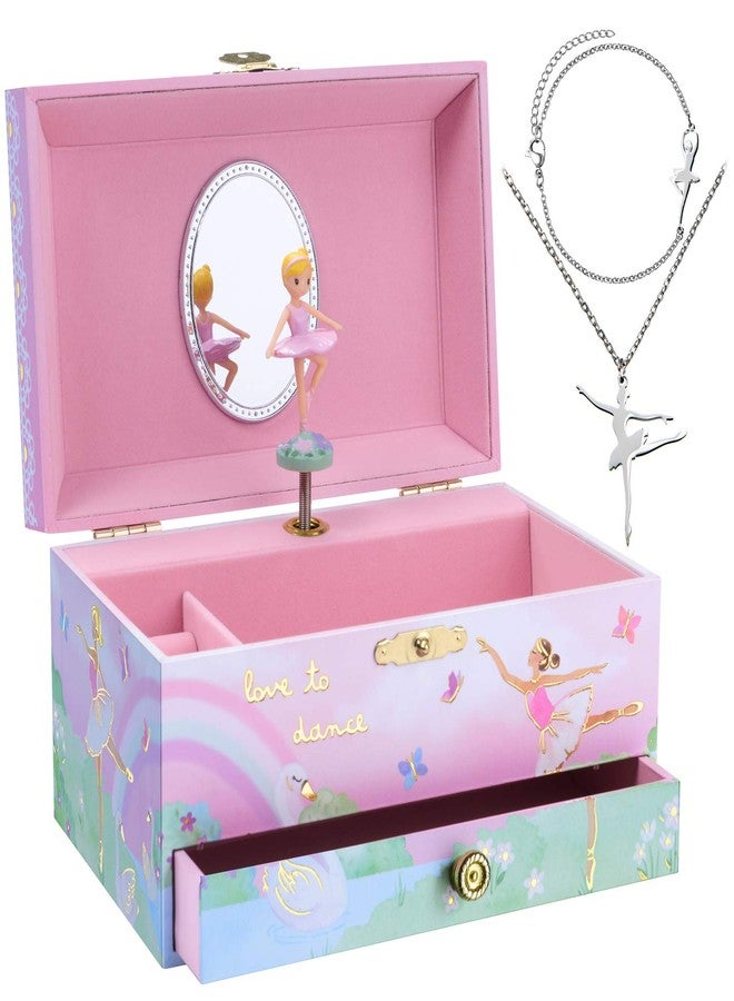 Jewelkeeper Ballerina Music Box & 3-Piece Jewelry Set - Pink Ballerina - Image 1
