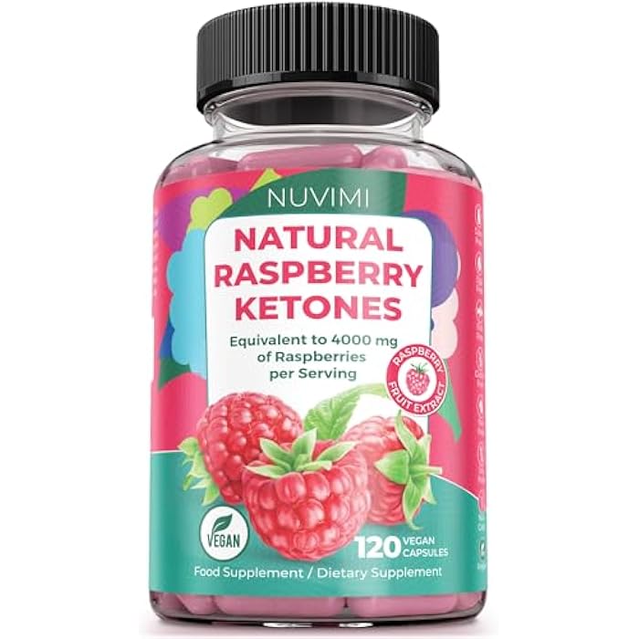 NUVIMI Raspberry Ketones - 4000 mg - Natural Dietary Food Supplement to Help Support Healthy Keto Diet for Men & Women - 120 Vegan Capsules - Image 1