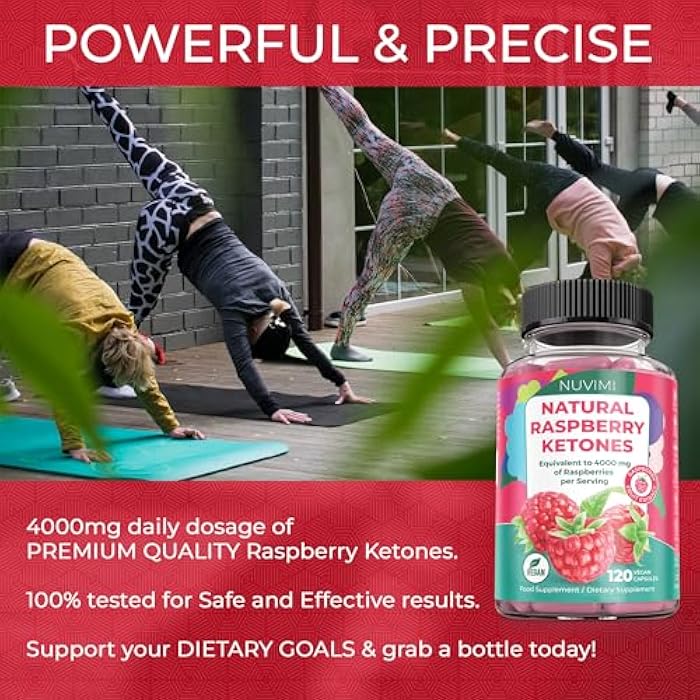 NUVIMI Raspberry Ketones - 4000 mg - Natural Dietary Food Supplement to Help Support Healthy Keto Diet for Men & Women - 120 Vegan Capsules - Image 5