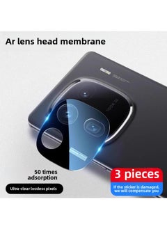 For IQOO13 Lens Film IQOONeo10/iQOO13 Mobile Phone Camera IQ12 Protective Film Vivo Tempered-Color:Upgraded Model✅Silk Screen Lens FilmPack Of 3 [hasselblad Explosion-proof GlassAr Anti-reflection8k Ultra-clear Lossless Pixels]-Size:iQOO Neo10 Pro