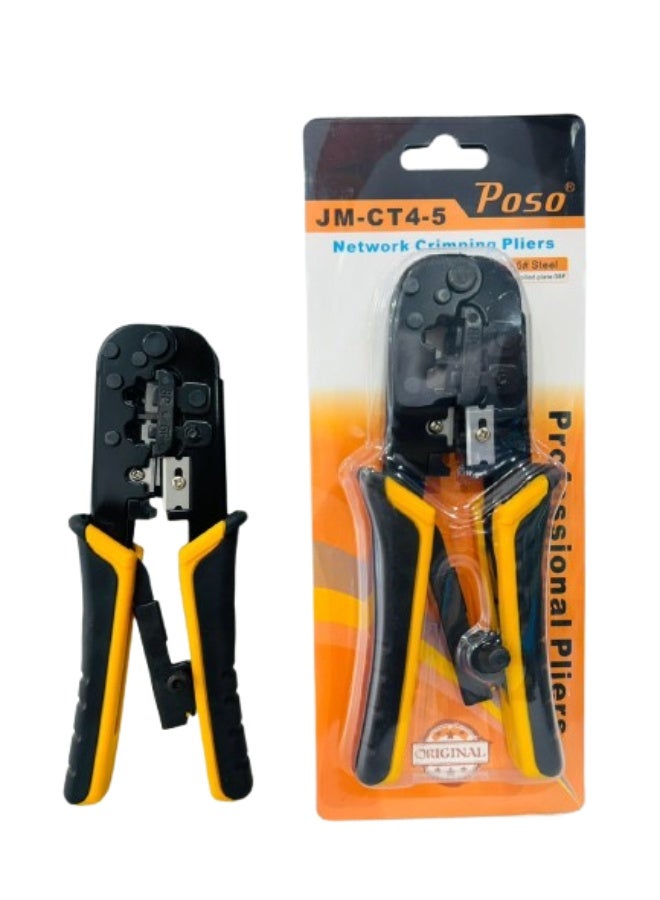 High-Performance JM-CT4-5 Network Crimping Pliers by POSO – Durable SK5 Steel Construction, Ergonomic Grip, and Professional-Grade Precision for Reliable Cable Termination in Networking and Telecommunications - Image 1