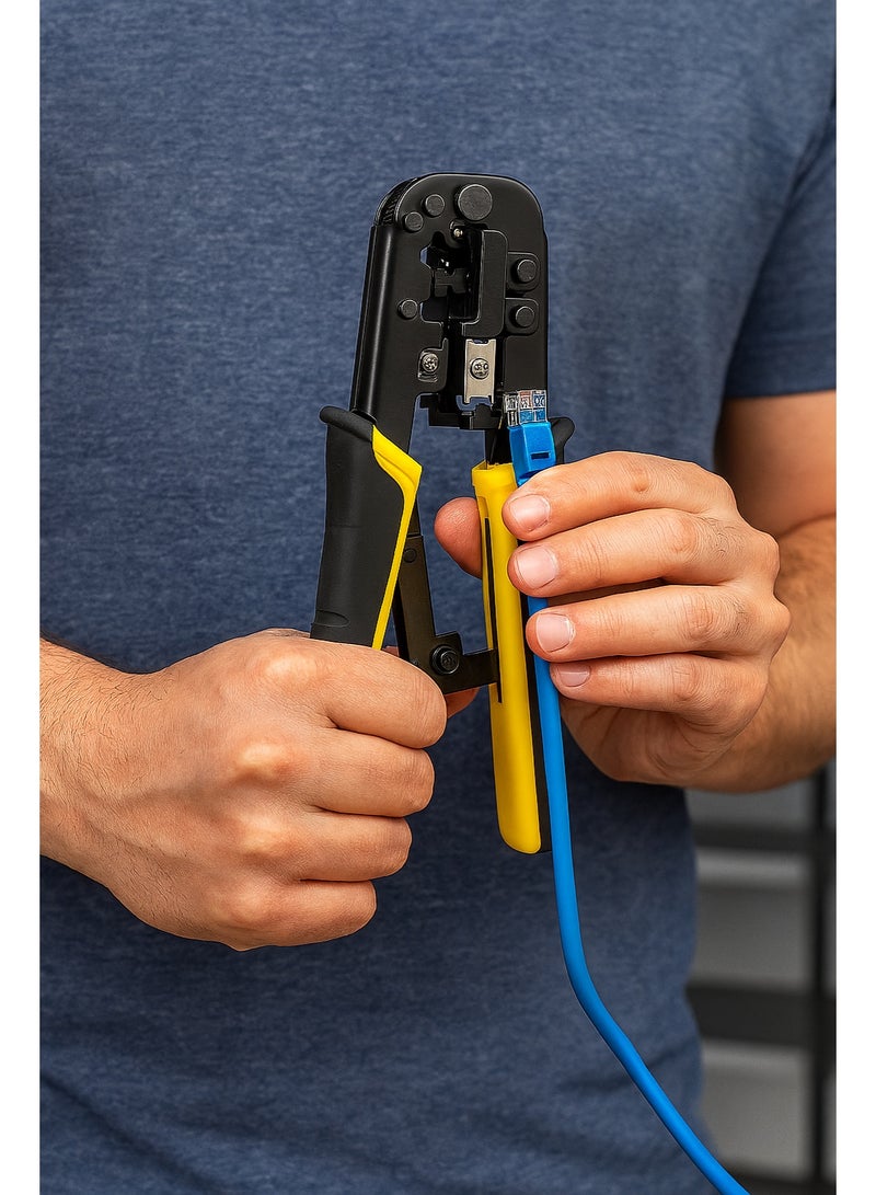 High-Performance JM-CT4-5 Network Crimping Pliers by POSO – Durable SK5 Steel Construction, Ergonomic Grip, and Professional-Grade Precision for Reliable Cable Termination in Networking and Telecommunications - Image 4