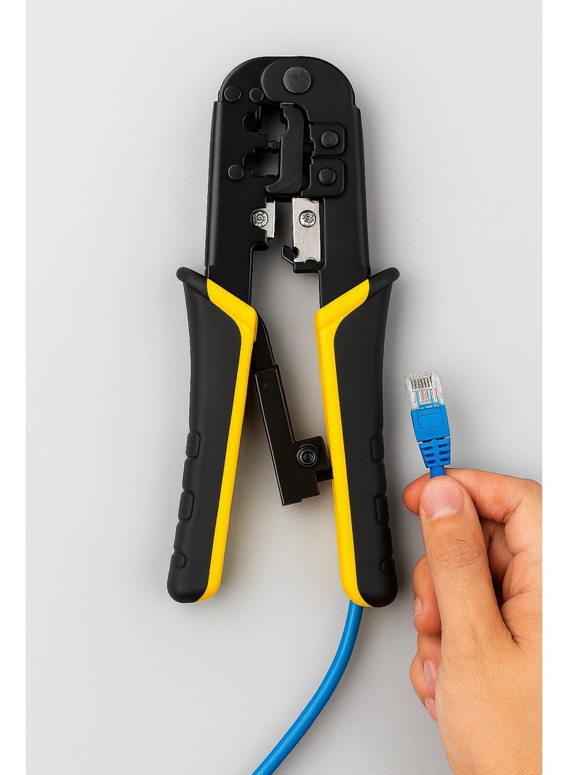 High-Performance JM-CT4-5 Network Crimping Pliers by POSO – Durable SK5 Steel Construction, Ergonomic Grip, and Professional-Grade Precision for Reliable Cable Termination in Networking and Telecommunications - Image 2