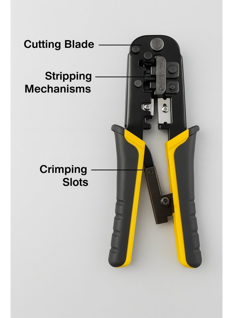 High-Performance JM-CT4-5 Network Crimping Pliers by POSO – Durable SK5 Steel Construction, Ergonomic Grip, and Professional-Grade Precision for Reliable Cable Termination in Networking and Telecommunications - Image 3
