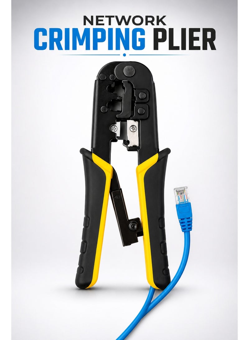 POSO High-Performance JM-CT4-5 Network Crimping Pliers by POSO – Durable SK5 Steel Construction, Ergonomic Grip, and Professional-Grade Precision for Reliable Cable Termination in Networking and Telecommunications - Image 1