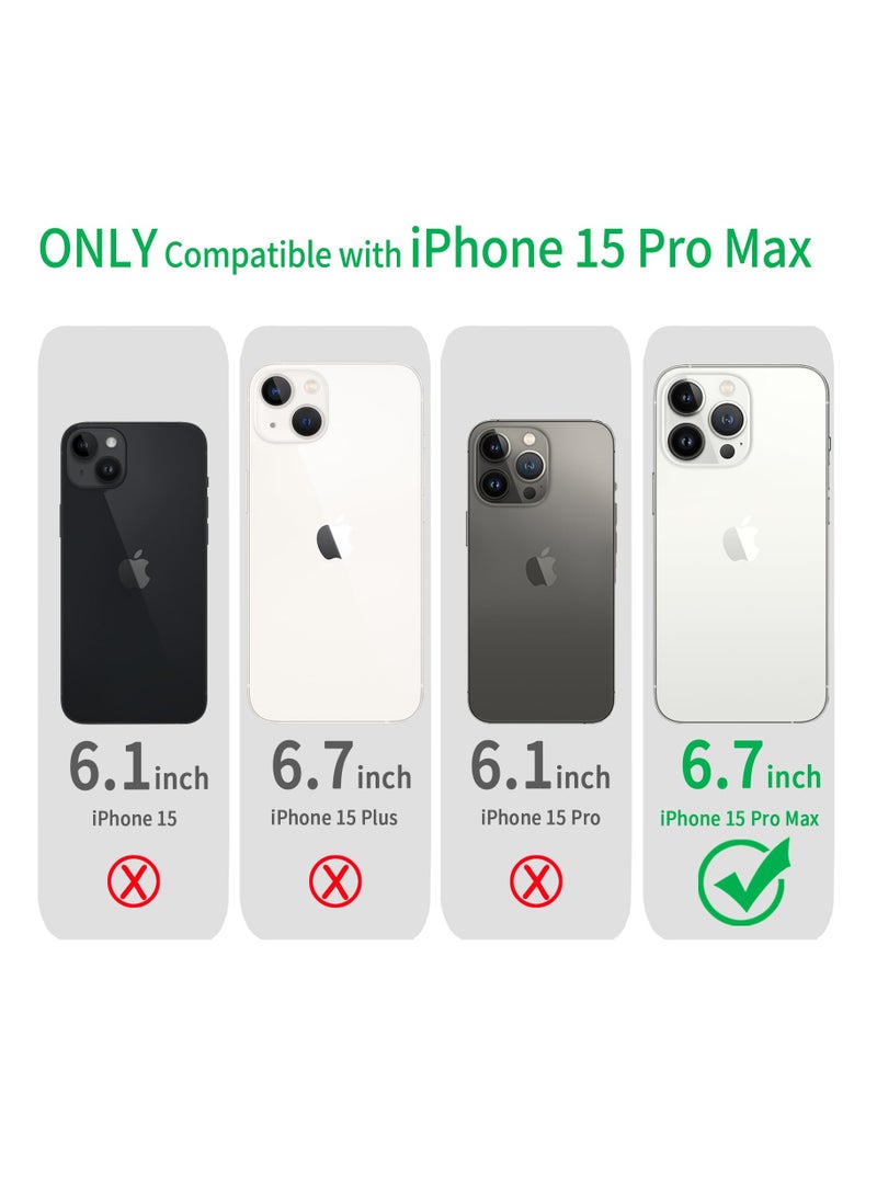 حومة جراب iPhone 15 Pro Max شفاف فائق النحافة ومرن من البولي يوريثان المقاوم للخدش غطاء واقٍ من السيليكون الناعم المقاوم للخدش لهاتف iPhone 15 Pro Max 6.7 بوصة - Image 2