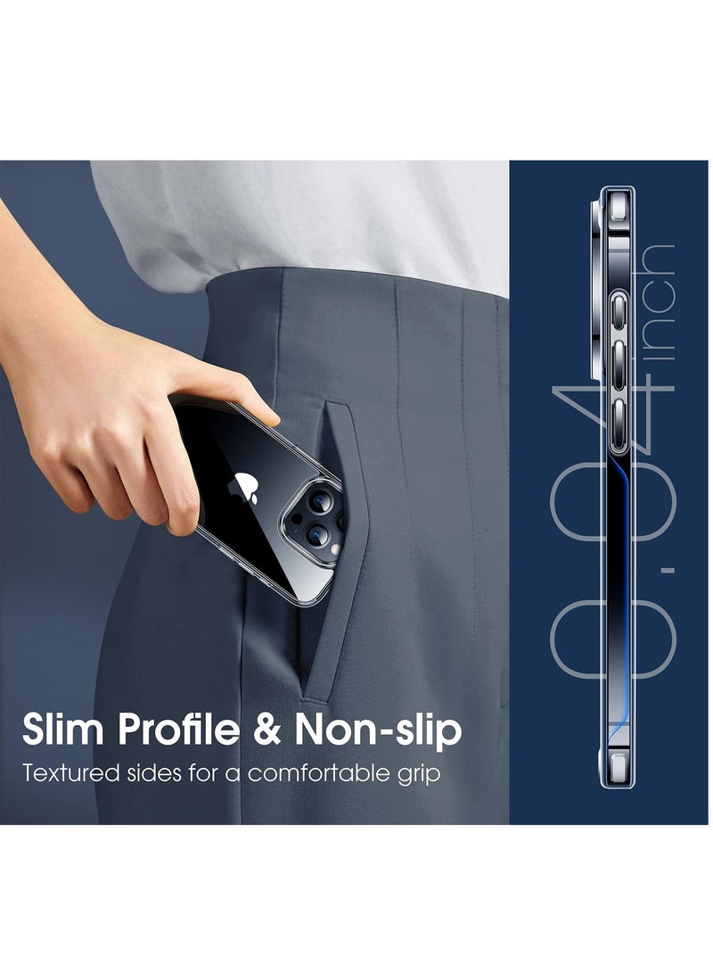 حومة جراب iPhone 15 Pro Max شفاف فائق النحافة ومرن من البولي يوريثان المقاوم للخدش غطاء واقٍ من السيليكون الناعم المقاوم للخدش لهاتف iPhone 15 Pro Max 6.7 بوصة - Image 5