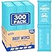 WOUSEDO 300 Pcs Ultra Thick Soft Large Body Wipes Individually Wrapped787 x 945Shower Wipes for Adults Bathing No RinsePersonal Cleansing Wipes for Travel GymBulk Deodorant for HomelessBlue - Image 1