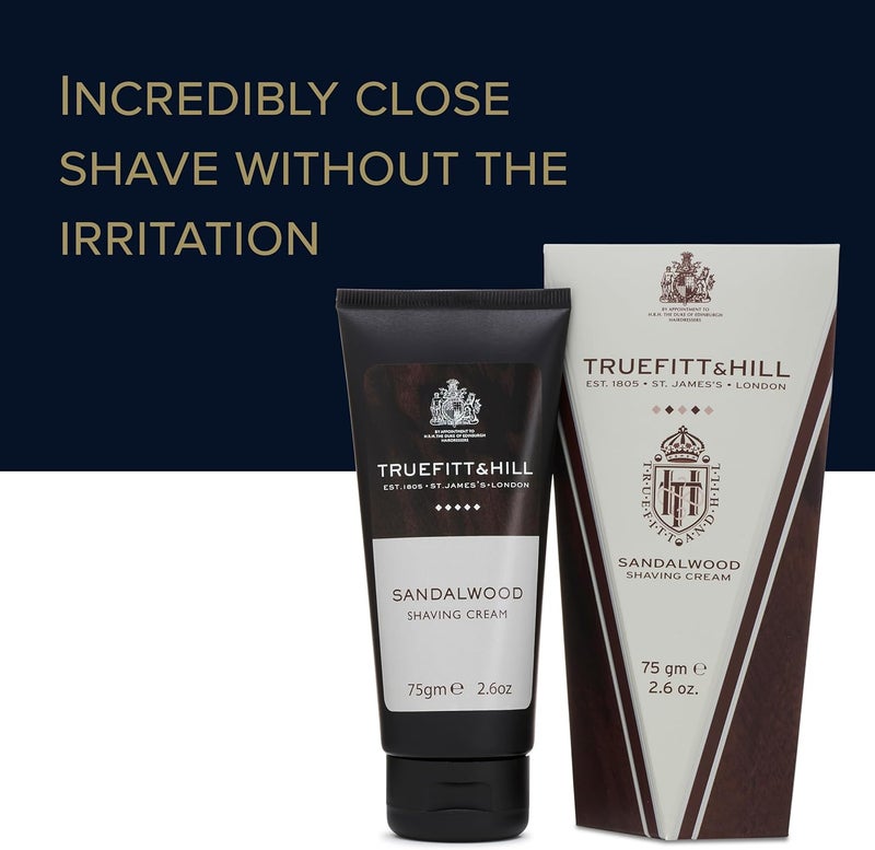 Truefitt & Hill Sandalwood Shaving Cream Tube - 75g (2.65 oz) - Image 3