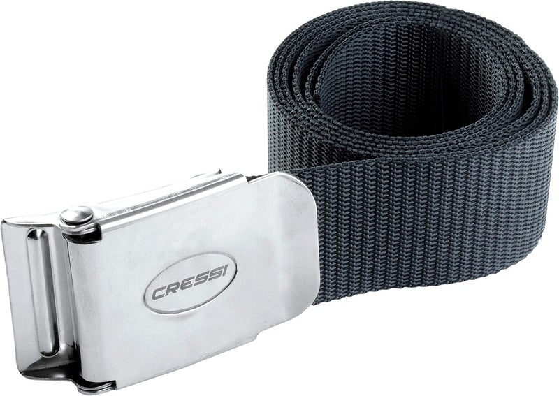 Cressi Nylon Weight Belt with Quick-Release Stainless Steel Buckle for Freediving and Spearfishing - Black - Image 1
