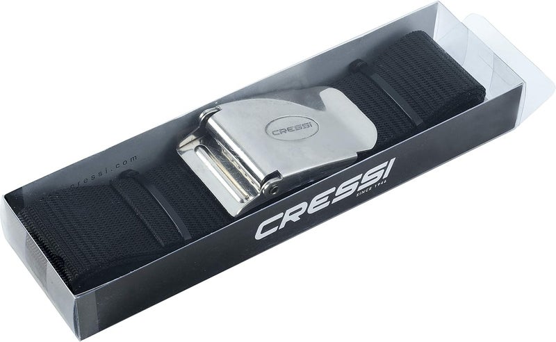 Cressi Nylon Weight Belt with Quick-Release Stainless Steel Buckle for Freediving and Spearfishing - Black - Image 2