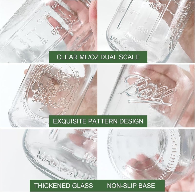 JOBVERT 2 Pack Fermentation Jar Kit,32 oz Mason Jar Fermentation Kit with Fermenting Weights and Airlocks,Wide Mouth Mason Jar for Pickling, Canning and Sauce - Image 4