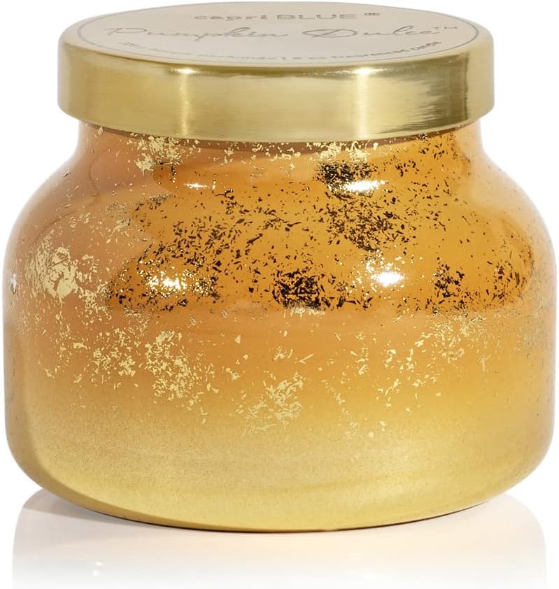 Capri Blue Glimmer Jar Candles - Luxury Holiday Scented Candles for Home - Long Lasting Soy Wax Blend - Scented Holiday & Home Decor - Pumpkin Dulce Petite Signature Jar (8 oz) - Image 2