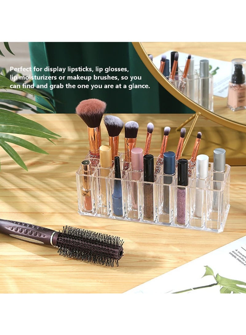 Clear Acrylic Lipstick Organizer with 24 Slots, Versatile Makeup Brush Holder and Cosmetic Caddy for Stylish Storage - Image 5