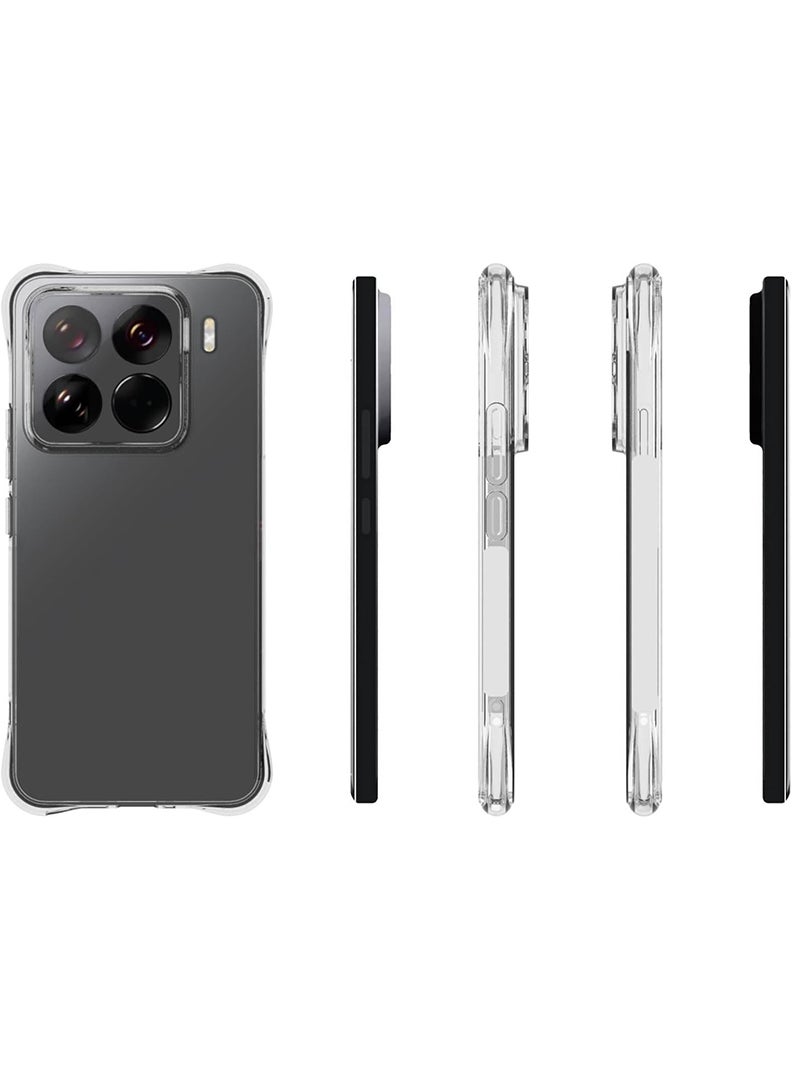 Theodor Xiaomi 15 Pro Clear Case, Shock-Absorption TPU Cell Phone Cover with Reinforced Corners, Soft Flexible & Crystal Clear Protective Bumper Case - Image 3