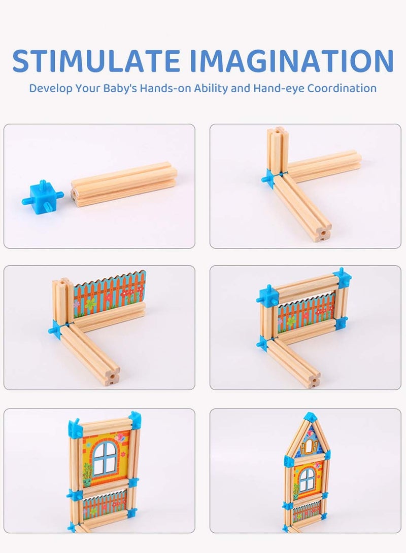 موفانت 268 قطعة من ألعاب مكعبات البناء، مجموعات بناء للأطفال، ألعاب مونتيسوري للبناء المتراص لمرحلة ما قبل المدرسة، أنشطة تعليمية STEM - Image 5