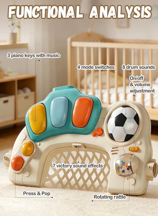 STACTCUTE 3-in-1 Baby Gym & Play Mat with Musical Piano, Activity Center with Sensory Toys & Rattles for Tummy Time, Early Development Baby Gift for Newborns 0-3 6-12 Months (Green) - Image 5