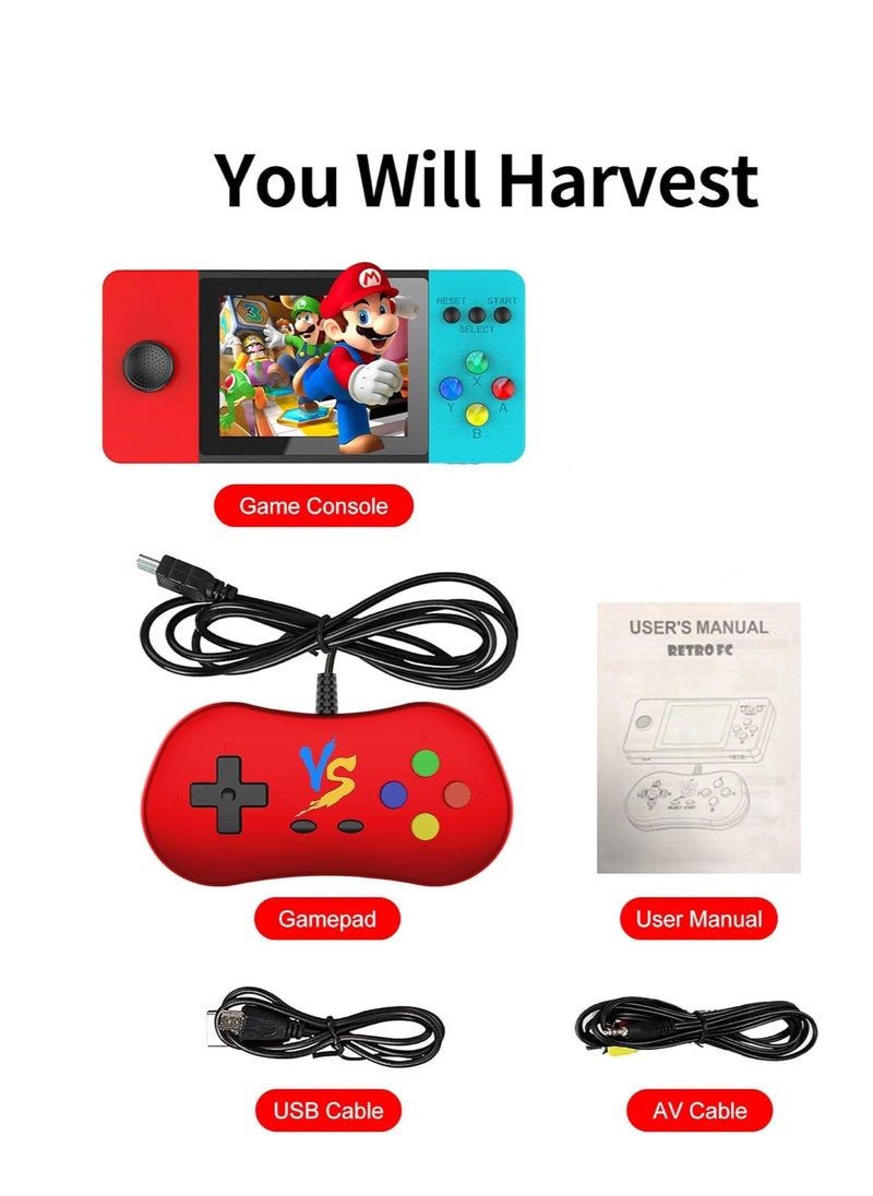 SYOSI - Retro Handheld Game Console, 500 FC Games, 3.5" Screen, 1200mAh Battery Portable Video Game Console, Protective EVA Case, Support Two Players & TV Connection, Gifts for Your Boys Girls - Image 1