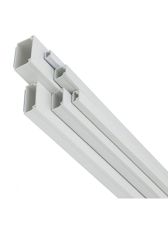 Reliable Electrical PVC Trunking with Sticker 1m Long White Self Adhesive Cover Hider Cable Management (38mm x 25mm) 