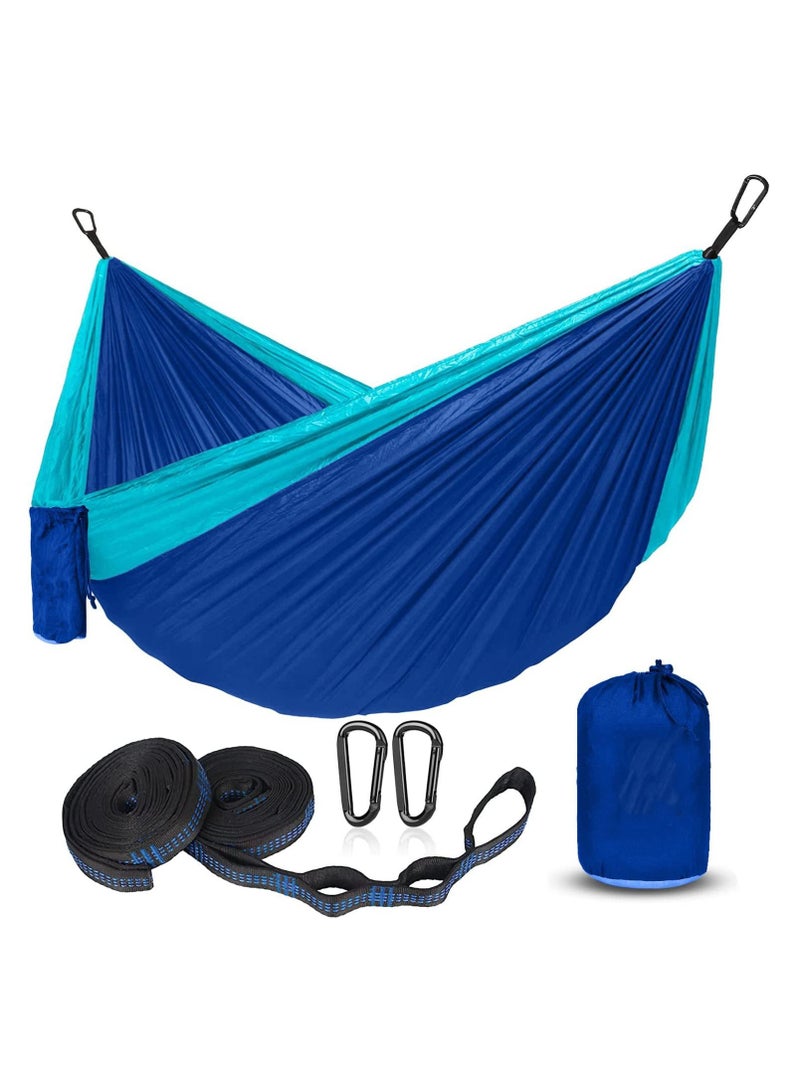 General Hammock Camping, Portable Single/Double Hammock for Outdoor Hiking Backpack - 210D Nylon Hammock Swing for Backyard & Garden  - Image 1