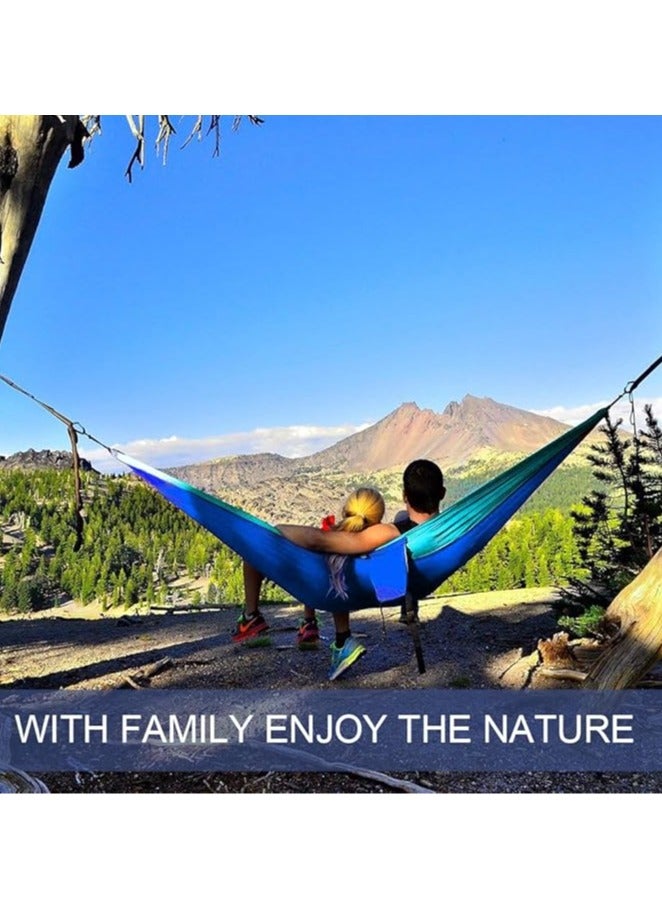 General Hammock Camping, Portable Single/Double Hammock for Outdoor Hiking Backpack - 210D Nylon Hammock Swing for Backyard & Garden  - Image 4