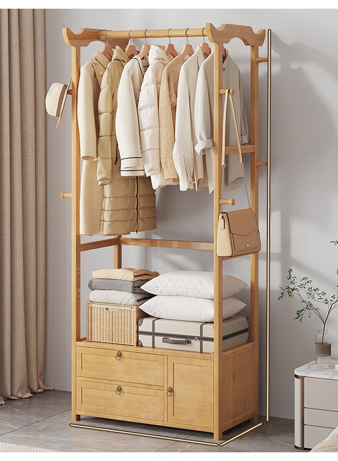 NKX Coat Rack Hanger Log Floor Style Multifunctional inside Bedroom Brown 174*30*80cm - Image 5