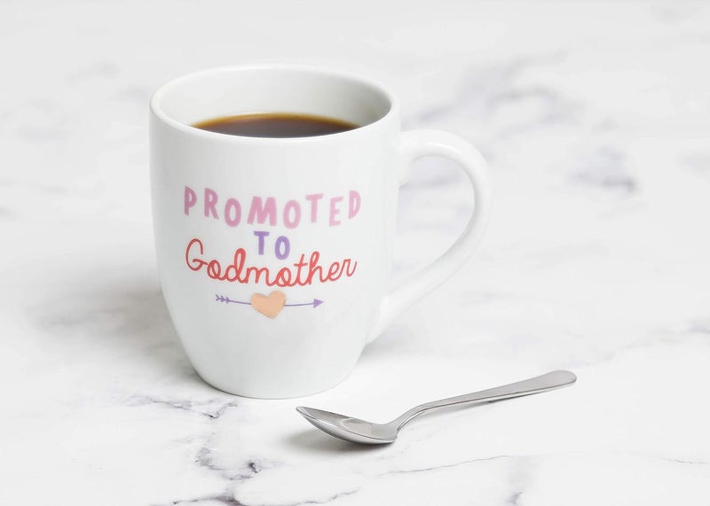 Pearhead Promoted To Godmother Mug Keepsakes For Godmothers New Baby Announcement Proposal Gift Holds 14 oz - Image 2