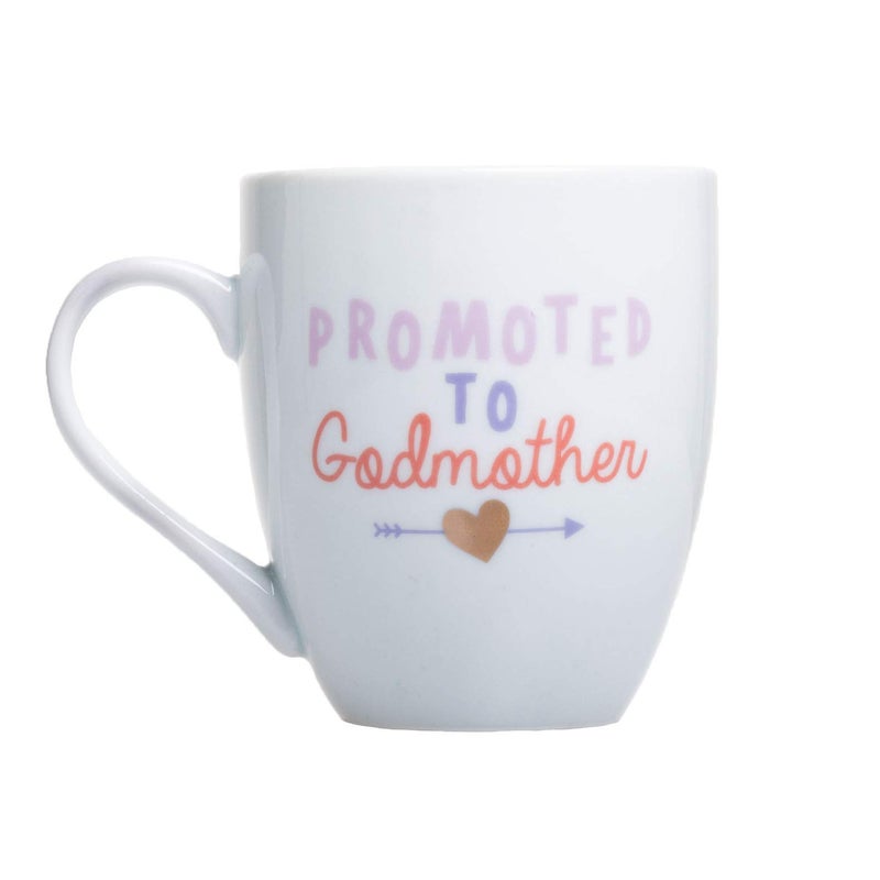 Pearhead Promoted To Godmother Mug Keepsakes For Godmothers New Baby Announcement Proposal Gift Holds 14 oz - Image 1
